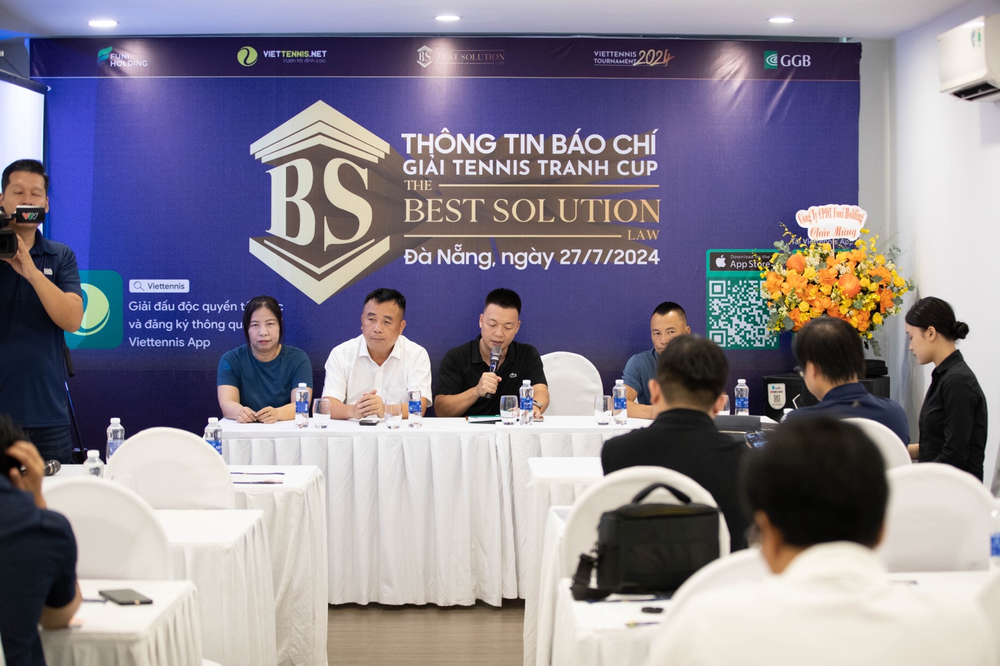 Toàn cảnh buổi họp báo công bố giải quần vợt THE BEST SOLUTION 2024 tại Đà Nẵng