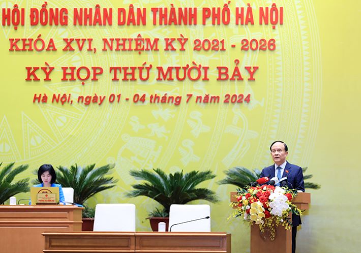 Chủ tịch HĐND Thành phố Nguyễn Ngọc Tuấn phát biểu khai mạc phiên chất vấn